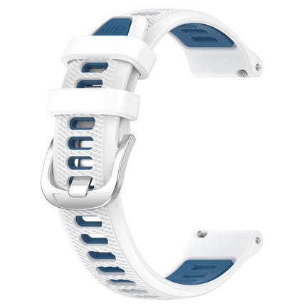 22mm Sports Two-Color Steel Buckle Silicone Watch Band, For Samsung Galaxy Watch3 45mm, For Samsung Galaxy Watch 46mm, For Samsung Gear S3 Classic, For Samsung Gear S3 Frontier - DealBuddy