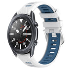 22mm Sports Two-Color Steel Buckle Silicone Watch Band, For Samsung Galaxy Watch3 45mm, For Samsung Galaxy Watch 46mm, For Samsung Gear S3 Classic, For Samsung Gear S3 Frontier - DealBuddy