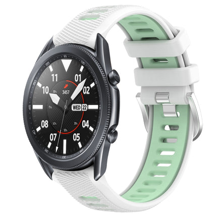 22mm Sports Two-Color Steel Buckle Silicone Watch Band, For Samsung Galaxy Watch3 45mm, For Samsung Galaxy Watch 46mm, For Samsung Gear S3 Classic, For Samsung Gear S3 Frontier - DealBuddy