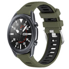 22mm Sports Two-Color Steel Buckle Silicone Watch Band, For Samsung Galaxy Watch3 45mm, For Samsung Galaxy Watch 46mm, For Samsung Gear S3 Classic, For Samsung Gear S3 Frontier - DealBuddy