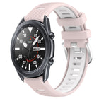 22mm Sports Two-Color Steel Buckle Silicone Watch Band, For Samsung Galaxy Watch3 45mm, For Samsung Galaxy Watch 46mm, For Samsung Gear S3 Classic, For Samsung Gear S3 Frontier - DealBuddy
