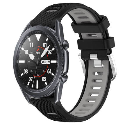 22mm Sports Two-Color Steel Buckle Silicone Watch Band, For Samsung Galaxy Watch3 45mm, For Samsung Galaxy Watch 46mm, For Samsung Gear S3 Classic, For Samsung Gear S3 Frontier - DealBuddy