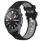 22mm Sports Two-Color Steel Buckle Silicone Watch Band, For Samsung Galaxy Watch3 45mm, For Samsung Galaxy Watch 46mm, For Samsung Gear S3 Classic, For Samsung Gear S3 Frontier - DealBuddy