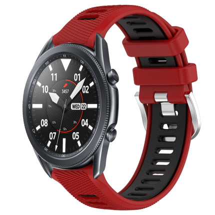 22mm Sports Two-Color Steel Buckle Silicone Watch Band, For Samsung Galaxy Watch3 45mm, For Samsung Galaxy Watch 46mm, For Samsung Gear S3 Classic, For Samsung Gear S3 Frontier - DealBuddy