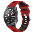 22mm Sports Two-Color Steel Buckle Silicone Watch Band, For Samsung Galaxy Watch3 45mm, For Samsung Galaxy Watch 46mm, For Samsung Gear S3 Classic, For Samsung Gear S3 Frontier - DealBuddy
