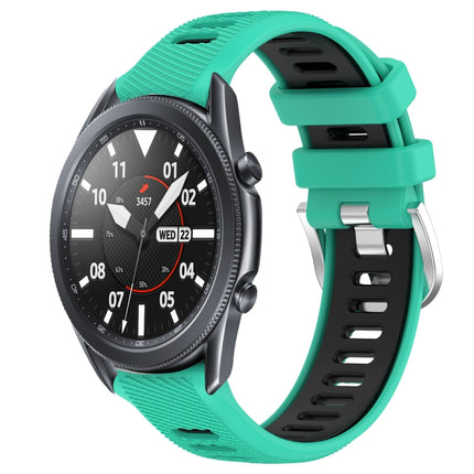 22mm Sports Two-Color Steel Buckle Silicone Watch Band, For Samsung Galaxy Watch3 45mm, For Samsung Galaxy Watch 46mm, For Samsung Gear S3 Classic, For Samsung Gear S3 Frontier - DealBuddy