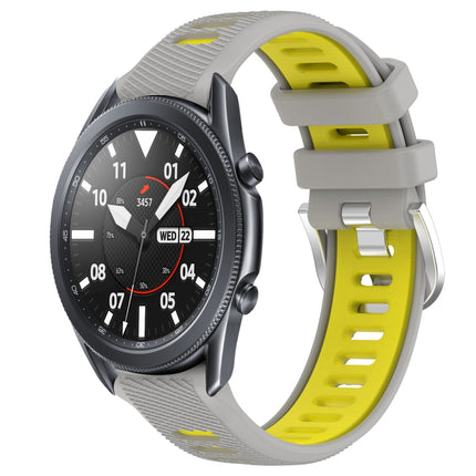 22mm Sports Two-Color Steel Buckle Silicone Watch Band, For Samsung Galaxy Watch3 45mm, For Samsung Galaxy Watch 46mm, For Samsung Gear S3 Classic, For Samsung Gear S3 Frontier - DealBuddy