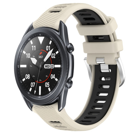 22mm Sports Two-Color Steel Buckle Silicone Watch Band, For Samsung Galaxy Watch3 45mm, For Samsung Galaxy Watch 46mm, For Samsung Gear S3 Classic, For Samsung Gear S3 Frontier - DealBuddy