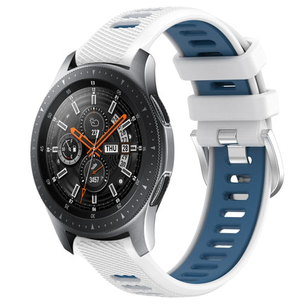 22mm Sports Two-Color Steel Buckle Silicone Watch Band, For Samsung Galaxy Watch3 45mm, For Samsung Galaxy Watch 46mm, For Samsung Gear S3 Classic, For Samsung Gear S3 Frontier - DealBuddy