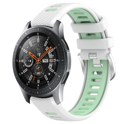 22mm Sports Two-Color Steel Buckle Silicone Watch Band, For Samsung Galaxy Watch3 45mm, For Samsung Galaxy Watch 46mm, For Samsung Gear S3 Classic, For Samsung Gear S3 Frontier - DealBuddy