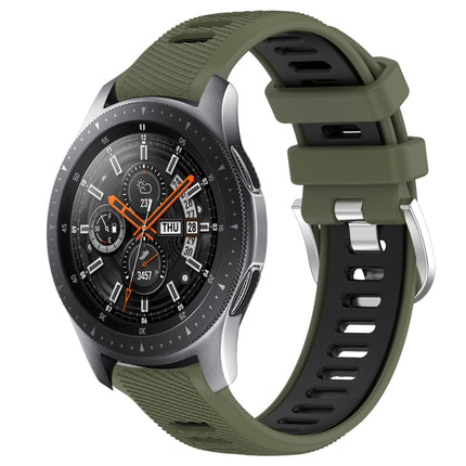 22mm Sports Two-Color Steel Buckle Silicone Watch Band, For Samsung Galaxy Watch3 45mm, For Samsung Galaxy Watch 46mm, For Samsung Gear S3 Classic, For Samsung Gear S3 Frontier - DealBuddy