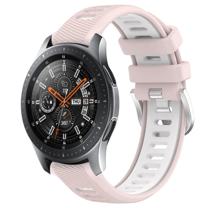 22mm Sports Two-Color Steel Buckle Silicone Watch Band, For Samsung Galaxy Watch3 45mm, For Samsung Galaxy Watch 46mm, For Samsung Gear S3 Classic, For Samsung Gear S3 Frontier - DealBuddy