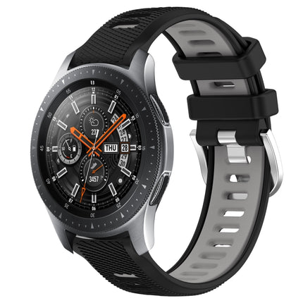 22mm Sports Two-Color Steel Buckle Silicone Watch Band, For Samsung Galaxy Watch3 45mm, For Samsung Galaxy Watch 46mm, For Samsung Gear S3 Classic, For Samsung Gear S3 Frontier - DealBuddy