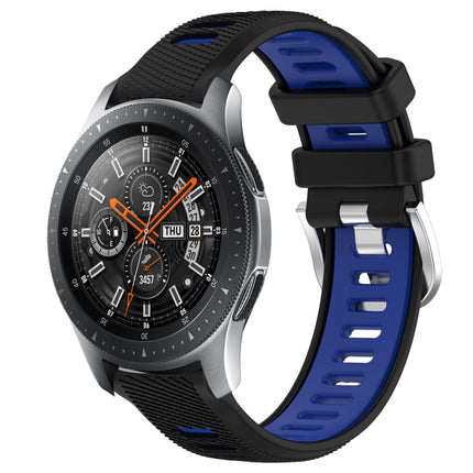 22mm Sports Two-Color Steel Buckle Silicone Watch Band, For Samsung Galaxy Watch3 45mm, For Samsung Galaxy Watch 46mm, For Samsung Gear S3 Classic, For Samsung Gear S3 Frontier - DealBuddy