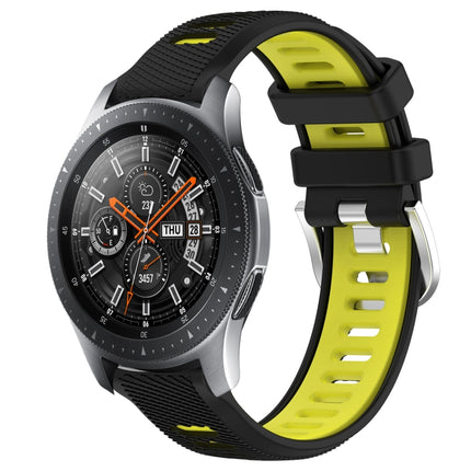 22mm Sports Two-Color Steel Buckle Silicone Watch Band, For Samsung Galaxy Watch3 45mm, For Samsung Galaxy Watch 46mm, For Samsung Gear S3 Classic, For Samsung Gear S3 Frontier - DealBuddy