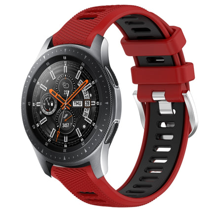 22mm Sports Two-Color Steel Buckle Silicone Watch Band, For Samsung Galaxy Watch3 45mm, For Samsung Galaxy Watch 46mm, For Samsung Gear S3 Classic, For Samsung Gear S3 Frontier - DealBuddy