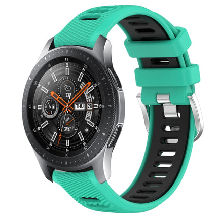 22mm Sports Two-Color Steel Buckle Silicone Watch Band, For Samsung Galaxy Watch3 45mm, For Samsung Galaxy Watch 46mm, For Samsung Gear S3 Classic, For Samsung Gear S3 Frontier - DealBuddy