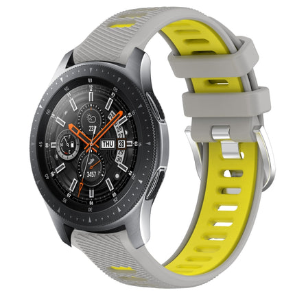 22mm Sports Two-Color Steel Buckle Silicone Watch Band, For Samsung Galaxy Watch3 45mm, For Samsung Galaxy Watch 46mm, For Samsung Gear S3 Classic, For Samsung Gear S3 Frontier - DealBuddy