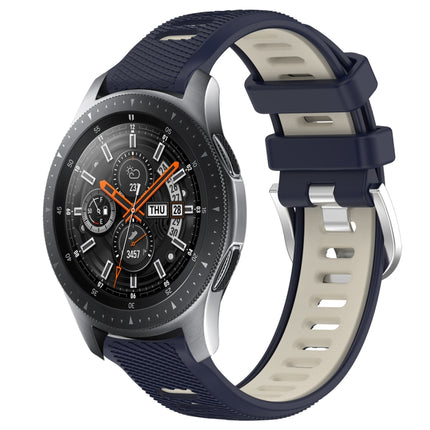 22mm Sports Two-Color Steel Buckle Silicone Watch Band, For Samsung Galaxy Watch3 45mm, For Samsung Galaxy Watch 46mm, For Samsung Gear S3 Classic, For Samsung Gear S3 Frontier - DealBuddy