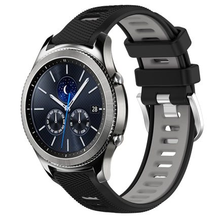 22mm Sports Two-Color Steel Buckle Silicone Watch Band