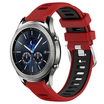 22mm Sports Two-Color Steel Buckle Silicone Watch Band