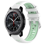 For Samsung Gear S3 Frontier / White+Teal