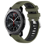 For Samsung Gear S3 Frontier / Army Green+Black