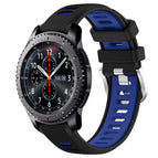 For Samsung Gear S3 Frontier / Black+Blue