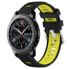 For Samsung Gear S3 Frontier / Black+Lime Green