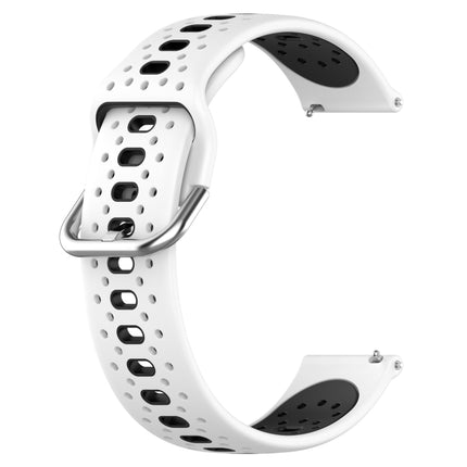 20mm Breathable Two-Color Silicone Watch Band, For Samsung Galaxy Watch 5 Pro 45mm, For Samsung Galaxy Watch 4 44mm, For Samsung Galaxy Watch 4 40mm