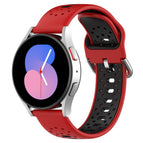 For Samsung Galaxy Watch 4 44mm / Red+Black