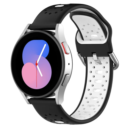 20mm Breathable Two-Color Silicone Watch Band, For Samsung  Galaxy Watch 4 Classic 42mm, For Samsung  Galaxy Watch 4 Classic 46mm, For Samsung Galaxy Watch Active 2 40mm