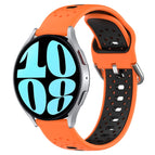 For Samsung Galaxy Watch 6 44mm / Orange+Black