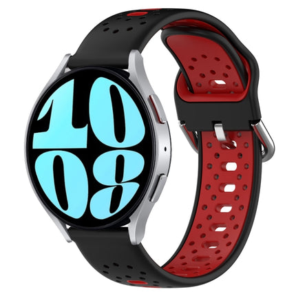 20mm Breathable Two-Color Silicone Watch Band, For Samsung Galaxy Watch Active 2 44mm, For Samsung Galaxy Watch 42mm, For Samsung Galaxy Watch 6 44mm