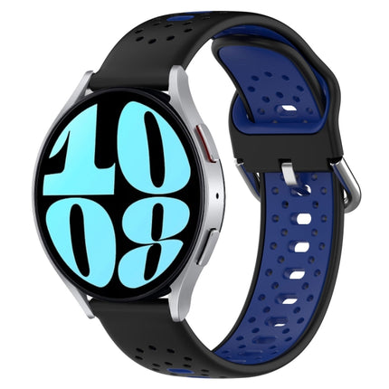 20mm Breathable Two-Color Silicone Watch Band, For Samsung Galaxy Watch Active 2 44mm, For Samsung Galaxy Watch 42mm, For Samsung Galaxy Watch 6 44mm