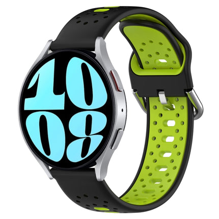 20mm Breathable Two-Color Silicone Watch Band, For Samsung Galaxy Watch Active 2 44mm, For Samsung Galaxy Watch 42mm, For Samsung Galaxy Watch 6 44mm
