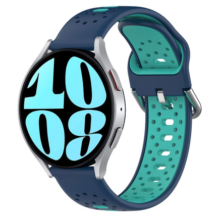 20mm Breathable Two-Color Silicone Watch Band, For Samsung Galaxy Watch Active 2 44mm, For Samsung Galaxy Watch 42mm, For Samsung Galaxy Watch 6 44mm