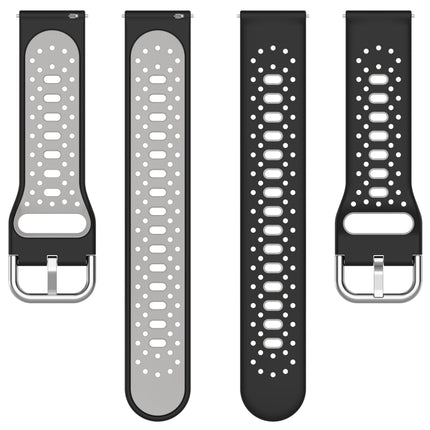 20mm Breathable Two-Color Silicone Watch Band, For Samsung  Galaxy Watch 4 Classic 42mm, For Samsung  Galaxy Watch 4 Classic 46mm, For Samsung Galaxy Watch Active 2 40mm