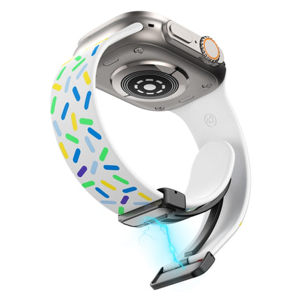 Rainbow Dots Silicone Magnetic Black Buckle Watch Band - DealBuddy