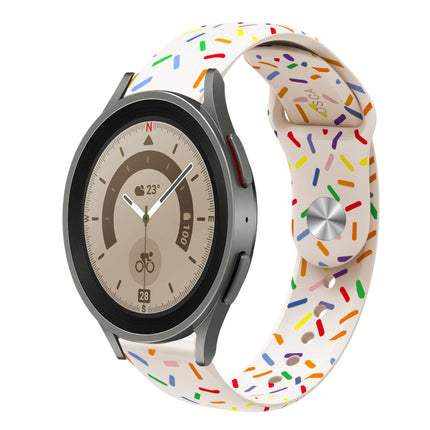 Sports Rainbow Dots Silicone Buckle Watch Band, For Samsung Galaxy Watch 5 Pro, For Samsung Galaxy Gear Sport, For Samsung Galaxy Watch Active 2 40mm / 44mm, For Samsung Galaxy Watch 3 41mm, For Samsung Galaxy watch Active 40mm                         ... - DealBuddy