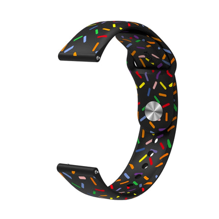 Sports Rainbow Dots Silicone Buckle Watch Band