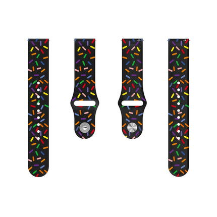 Sports Rainbow Dots Silicone Buckle Watch Band
