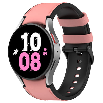 Silicone Leather Black Buckle Watch Band, For Samsung Galaxy Watch 6 Classic, For Samsung Galaxy Watch 6 - DealBuddy