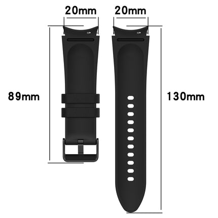 Silicone Leather Black Buckle Watch Band, For Samsung Galaxy Watch 6 Classic, For Samsung Galaxy Watch 6 - DealBuddy
