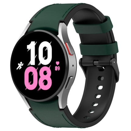 Silicone Leather Black Buckle Watch Band, Size:S, For Samsung Galaxy Watch 6 Classic, For Samsung Galaxy Watch 6 - DealBuddy