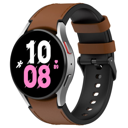 Silicone Leather Black Buckle Watch Band, Size:S, For Samsung Galaxy Watch 6 Classic, For Samsung Galaxy Watch 6 - DealBuddy