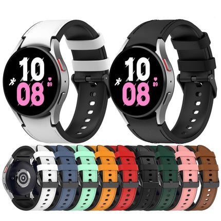 Silicone Leather Black Buckle Watch Band, Size:S, For Samsung Galaxy Watch 6 Classic, For Samsung Galaxy Watch 6 - DealBuddy