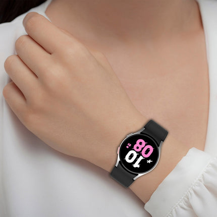 Silicone Leather Black Buckle Watch Band, Size:S, For Samsung Galaxy Watch 6 Classic, For Samsung Galaxy Watch 6 - DealBuddy