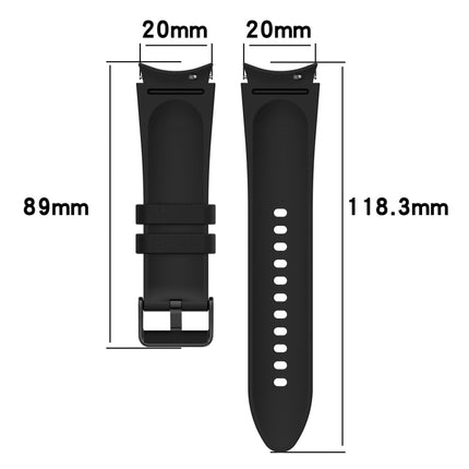 Silicone Leather Black Buckle Watch Band, Size:S, For Samsung Galaxy Watch 6 Classic, For Samsung Galaxy Watch 6 - DealBuddy