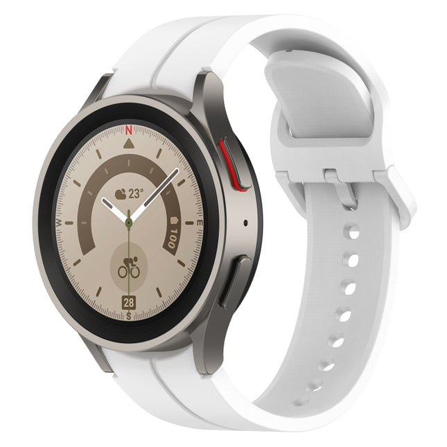 Grooved Color Buckle Silicone Watch Band, For Samsung Galaxy Watch 6 / 6 Classic - DealBuddy